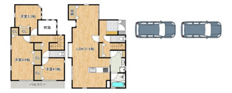 【間取り】 | 鳳西町３丁　中古一戸建