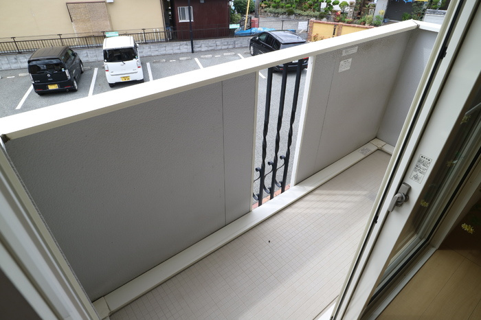 パインハイツ　A棟のバルコニー