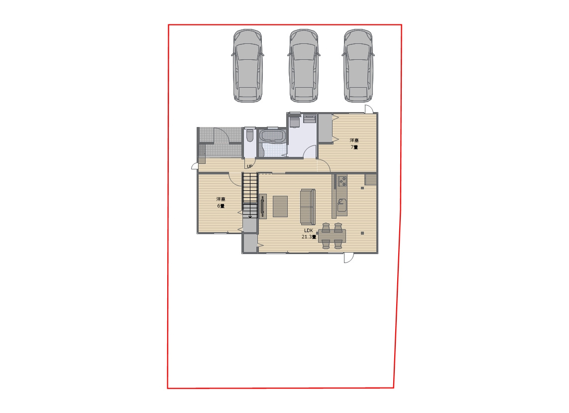 長野市松代町　中古戸建ての区画図|リフォーム後のお引き渡し！仕様のご確認やローンのご相談は＜Tel 026-477-7419＞まで♪