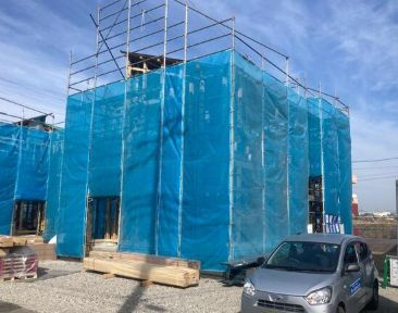 リーブルガーデンＳ第２前橋女屋　2号棟の外観|現在建築中です。５月完成予定です！