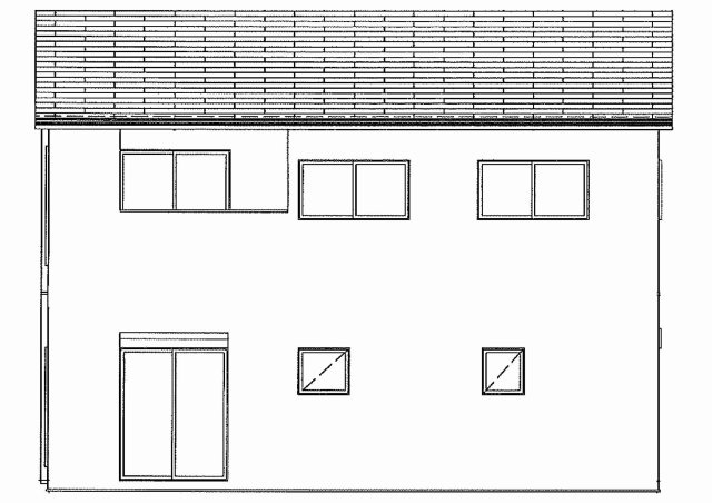 リーブルガーデンＳ第２前橋女屋　2号棟の外観パース|建坪34.06坪でゆったりしています♪外観もシンプルで飽きのこないデザインです