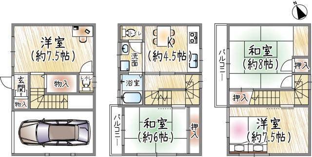 甲子園洲鳥町の間取り|間取り