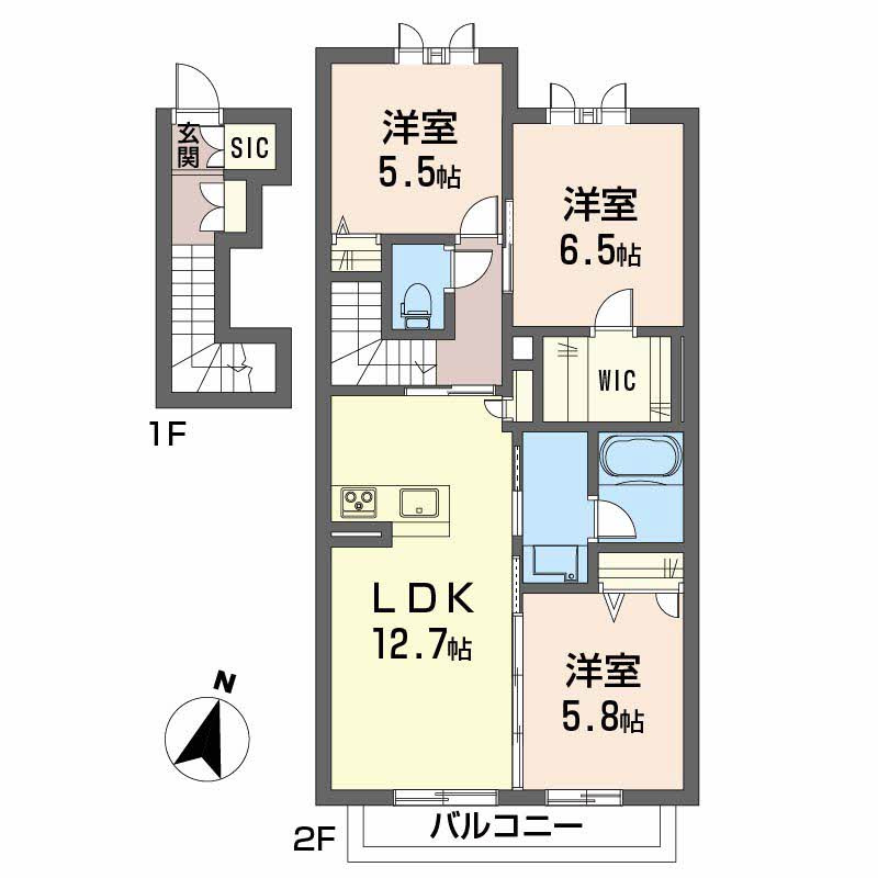 シャーメゾン 莉Ⅱの間取り