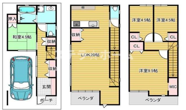 下新庄4 中古戸建の間取り