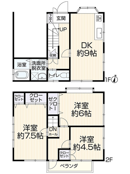 【間取り】 | アトムセレクト千葉市花見川区朝日ヶ丘３丁目中古戸建て