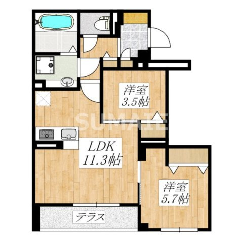 アローマ王子本町の間取り|2LDKです☆