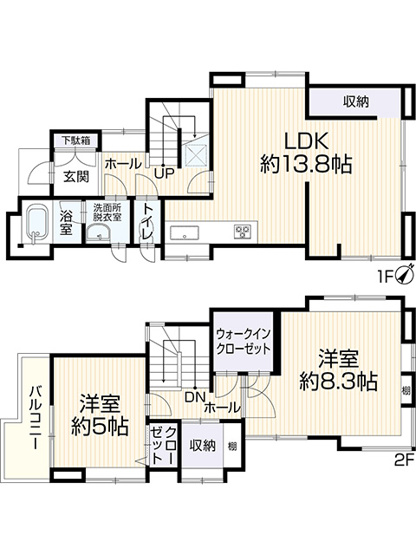 【間取り】 | アトムセレクト船橋市新高根４丁目中古戸建て