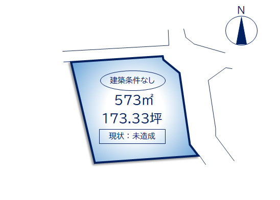 池田町会染　売土地の土地図