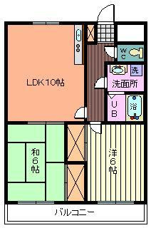 ラフォーレ中浦和Ⅱの間取り