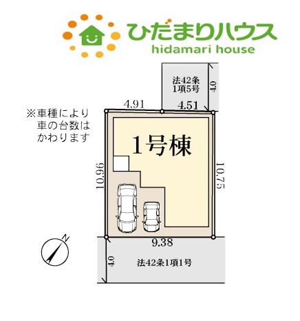 鴻巣市人形4丁目　　新築一戸建て　リーブルガーデン　01の区画図