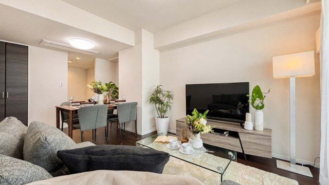 パークコート市谷仲之町の居間・リビング|リビングです