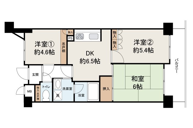 シャルマン・フジ久米田の間取り|現状でのお引渡し。定額リフォームパック（オプション）利用可。詳細はお問い合わせください。