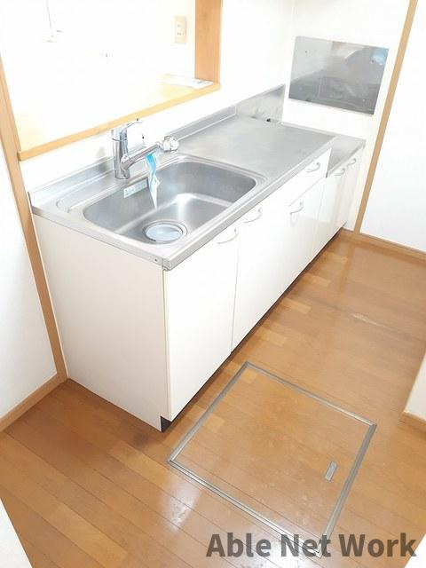 サンライト若松Ⅱのキッチン|対面式キッチン