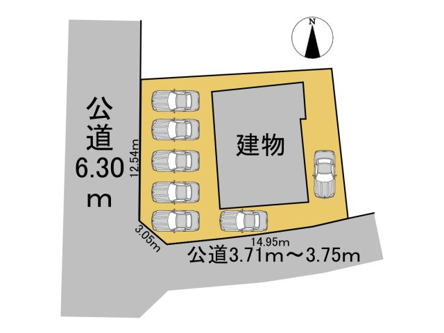 店舗付中古戸建　不破郡垂井町宮代　平成13年築の区画図