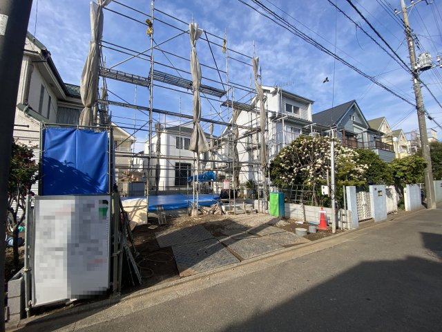所沢市下安松2期の前面道路含む現地写真