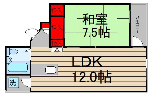 リラハイツⅠの間取り