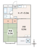 居室は６帖以上の２Ｋタイプ