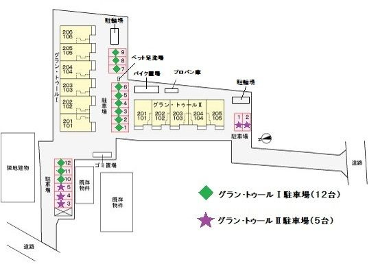 グラン・トゥールⅡの区画図