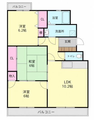 アビタシオン天拝の間取り