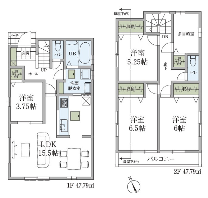 あきる野野辺　新築！小学校徒歩7分の間取り