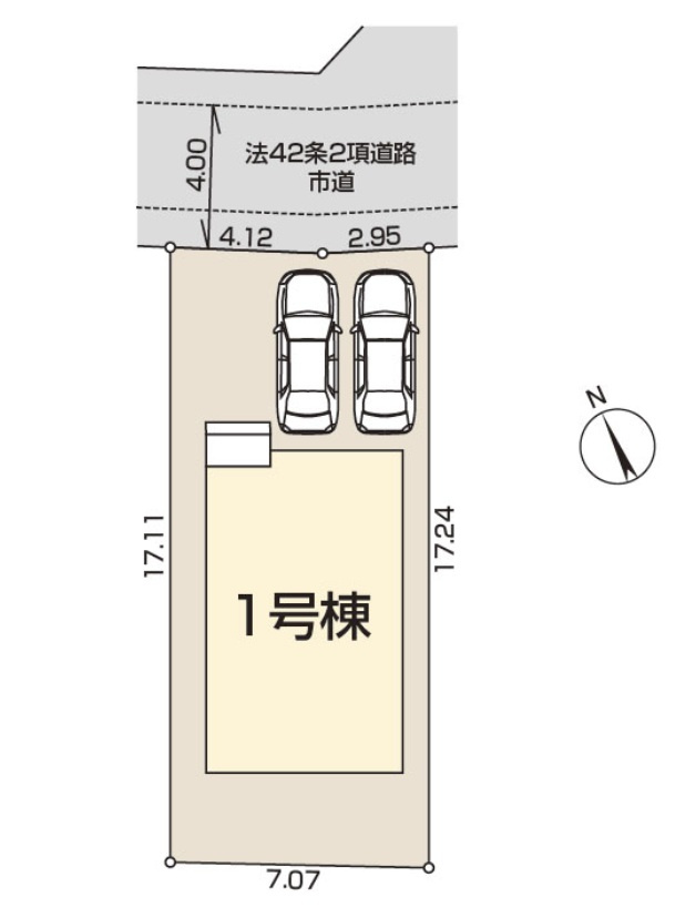あきる野野辺　新築！小学校徒歩7分の区画図