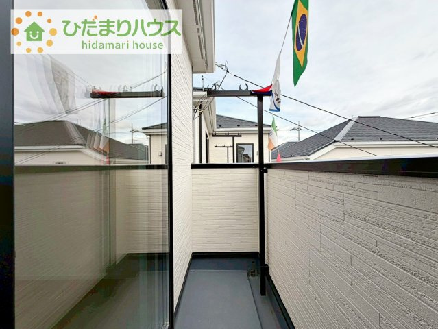 【バルコニー】 | 我孫子市湖北台第24　新築戸建　6号棟 | 広々としたバルコニー。お洗濯物もぜーんぶ干せちゃいます！！