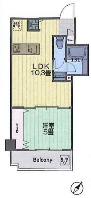 パシフィックパレス新代々木の間取り|パシフィックパレス新代々木：南東向き！バス・トイレ別１ＬＤＫエアコン付きリノベーション物件は令和８年３月末完成予定となっております！