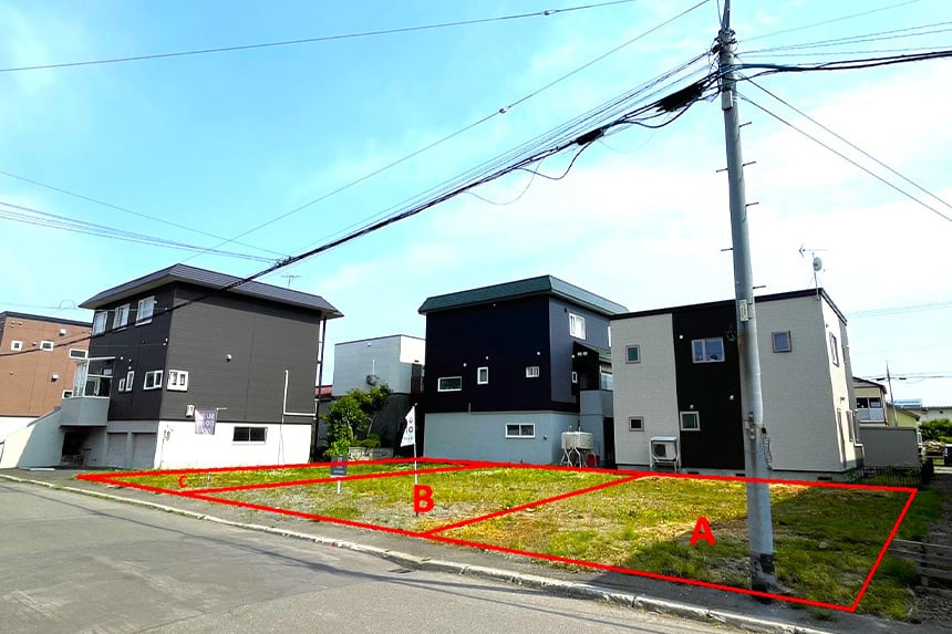 【建築条件付き】発寒17条3丁目　AB区画の外観