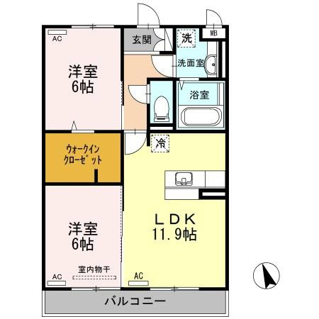 ブリエ　ドゥ　Ａ棟の間取り