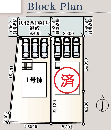 行田市向町第２　の区画図|現地区画図