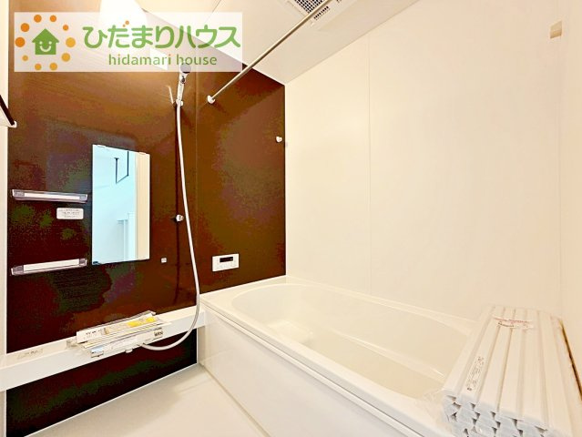 【浴室】 | つくば市高野3期　新築戸建　2号棟 | 大人が足を伸ばしても十分な広さ！一人でゆっくりくつろぐ時間も大切です！