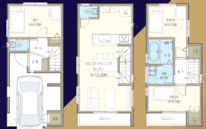 戸建 横浜市港北区大倉山７丁目の間取り