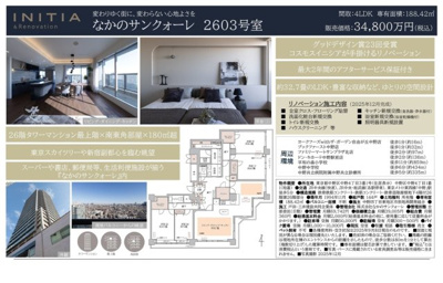 【その他】 | なかのサンクォーレ　仲介手数料無料＋100万円現金プレゼント中
