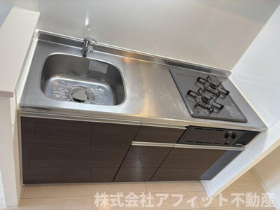【キッチン】 | 月光西深津壱番館 | 2口ガスコンロ