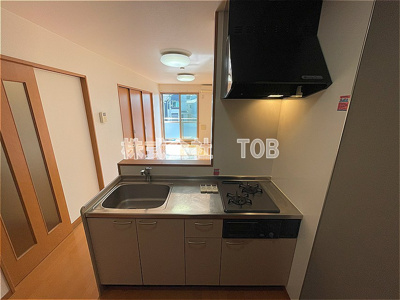 【キッチン】 | カーサフレスコ | ガス2口グリル付き※クリーニング完了前※