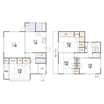 長崎市大手3丁目戸建ての間取り