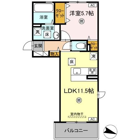 アテリア伍番館の間取り