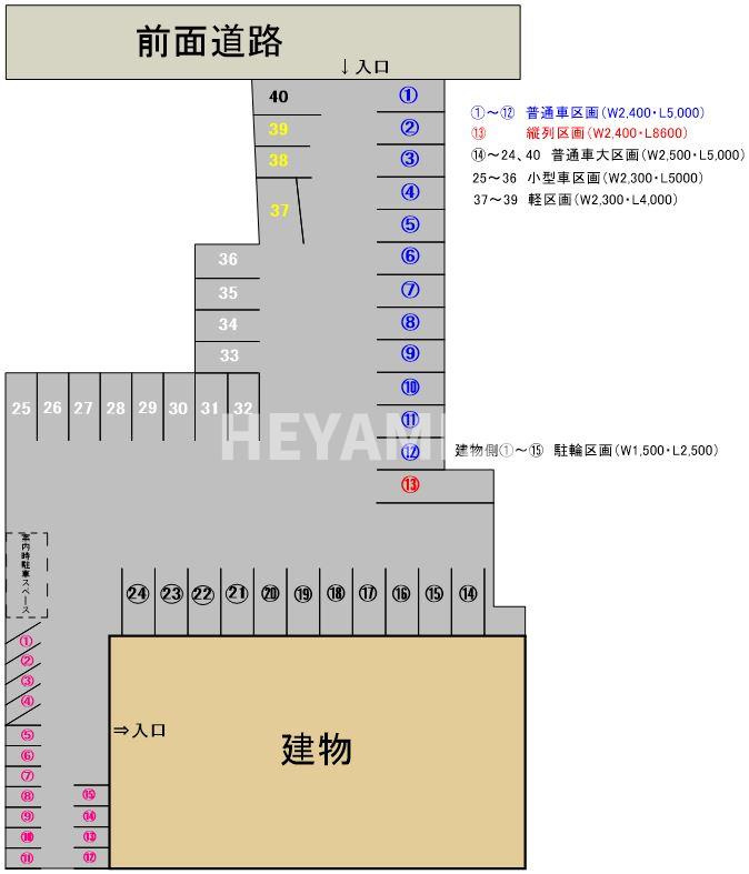 ヴィオラ西郷の区画図