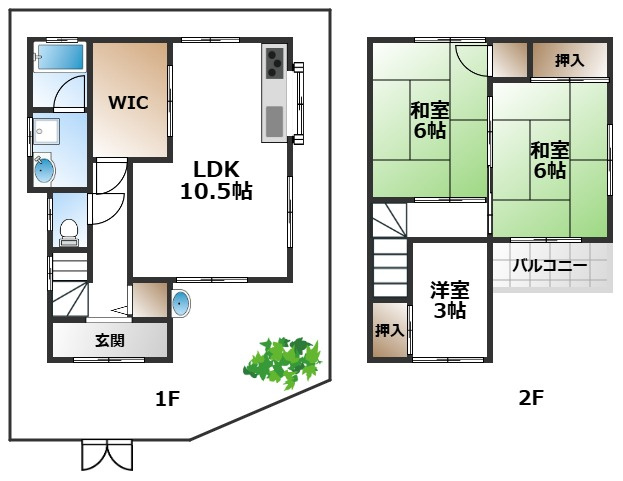 【間取り】 | 今津山中町戸建