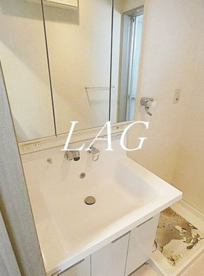 【洗面所】 | トラスト築地ＫＮビル | 洗面台です。