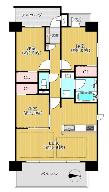 【間取り】の画像