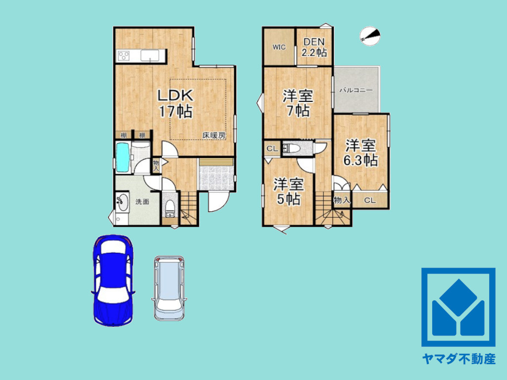 大津市唐崎４丁目　A号地の間取り|図面と現況が異なる場合は現況を優先いたします。