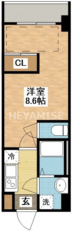 長崎市文教町の賃貸マンションの間取り