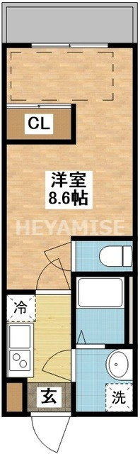 長崎市文教町の賃貸マンションの間取り