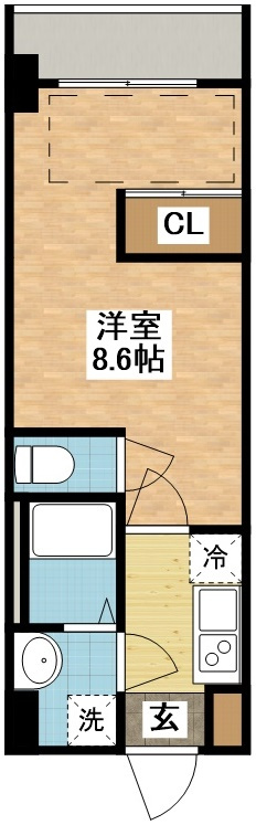 長崎市文教町の賃貸マンションの間取り