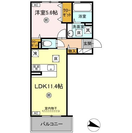 アテリア伍番館の間取り