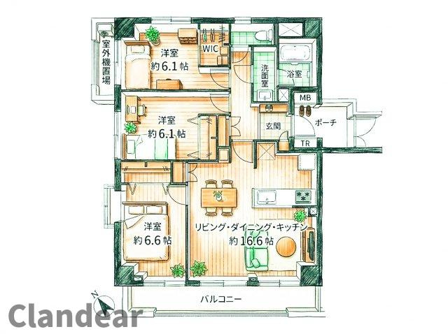 松戸東光マンションの間取り|ドキドキの新生活も、安心してスタート。ぴったりの住まいを見つけませんか？クランディアが一緒に住まい選びをサポートします‼　まずは、お気軽にお問合せください　＃クランディア
