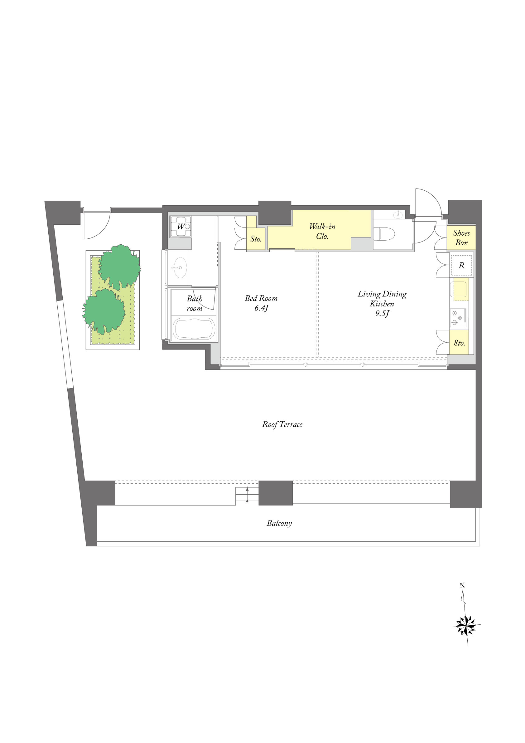 プライムメゾン早稲田通りの間取り