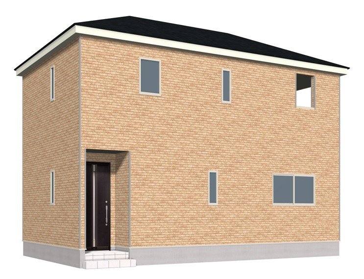 高知市南金田第1　4号棟新築一戸建ての完成予想図|温かみのあるレンガ調外観が印象的な住まい