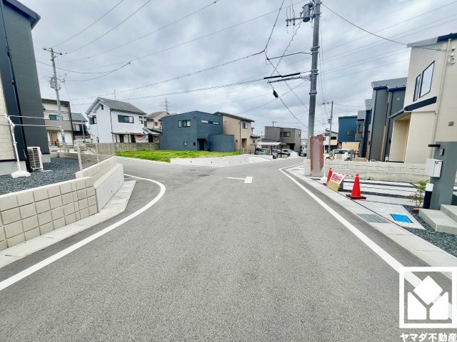 大津市穴太１丁目　L号地の前面道路含む現地写真